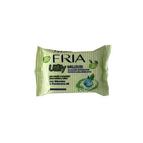Влажные салфетки FRIA Utility Milleusi освежающие с глицерином и провитамином B5, 20 шт.