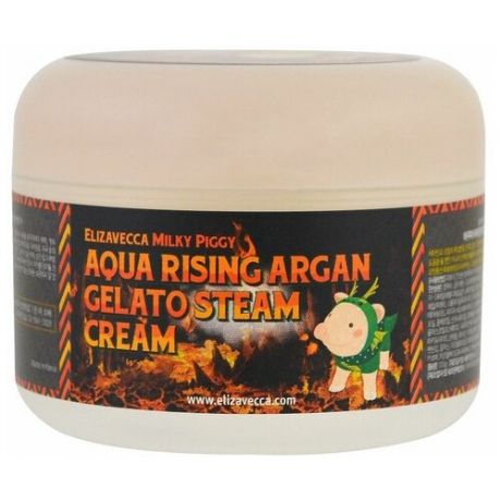 Elizavecca Milky Piggy Aqua Rising Argan Gelato Steam Cream Крем для лица паровой увлажняющий, 100 г