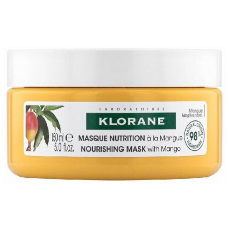 Klorane Маска питательно-восстанавливающая с маслом манго, 150 мл, банка