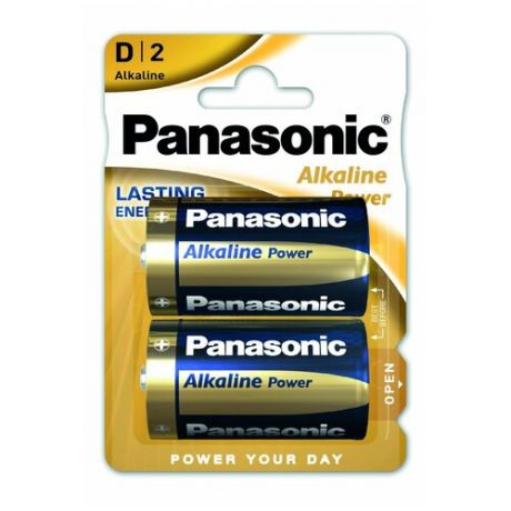 Батарейка Panasonic Alkaline Power D/LR20, 2 шт.