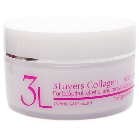 Japan Gals Увлажняющий крем 3Layers Collagen для лица, 60 г