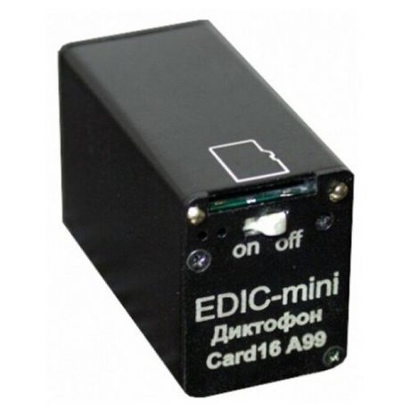 Диктофон Edic-mini Card 16 A99 черный