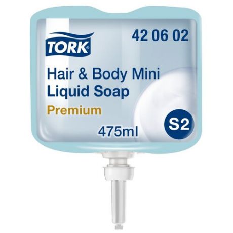 TORK Мыло жидкое Premium S2 для тела и волос мини, 475 мл