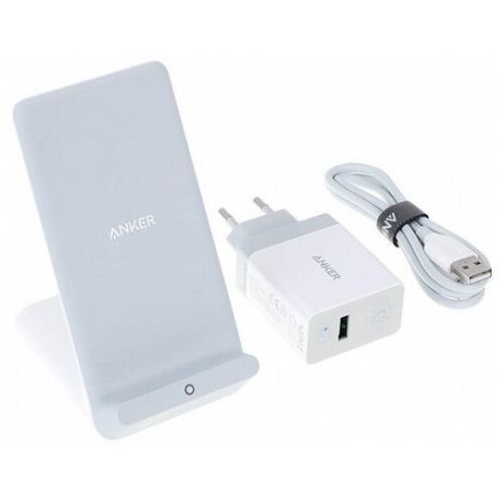 Беспроводное зарядное устройство ANKER PowerWave 7.5 + Quick Charge 3.0 Charger, белый