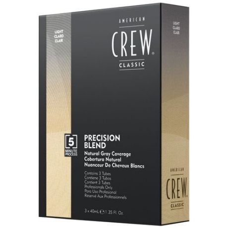 American Crew Precision Blend краска-камуфляж для седых волос, 2/3 темный натуральный