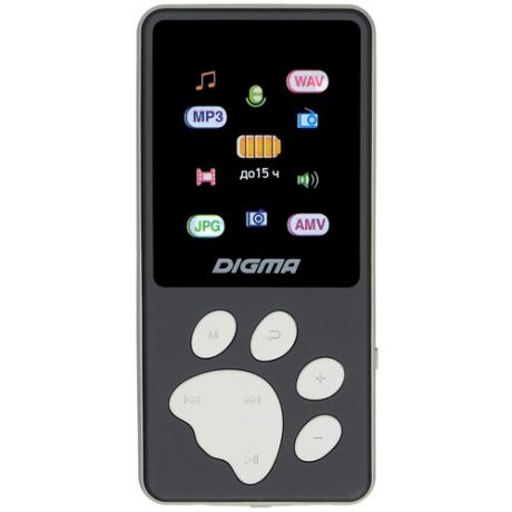 Плеер DIGMA S4 8 GB, белый/оранжевый