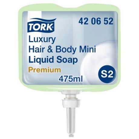 TORK Мыло-шампунь Premium Luxury S2 для тела и волос, 475 мл