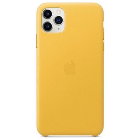 Чехол-накладка Apple кожаный для iPhone 11 Pro Max лимонный сироп