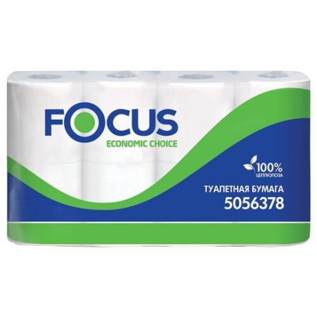Туалетная бумага Focus Economic Choice белая двухслойная 5056378 8 рул.