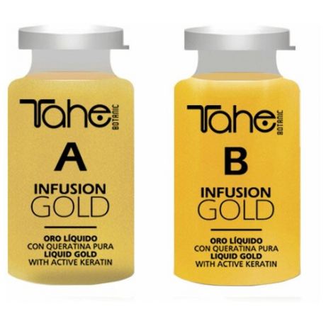 Tahe Масло для волос восстанавливающее Infusion Gold A+B, 10 мл, 2 шт.