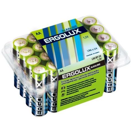 Батарейка Ergolux Alkaline AA, 2 шт.