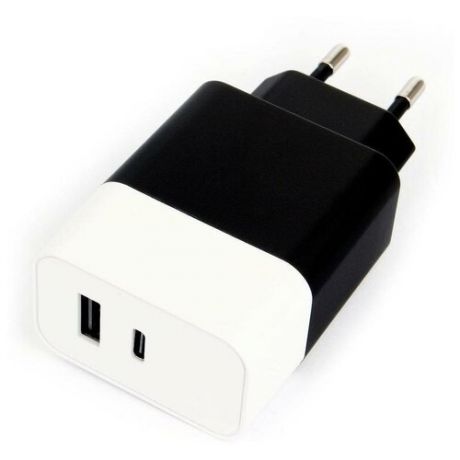 Сетевое зарядное устройство Cablexpert MP3A-PC-26, черный/белый