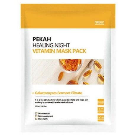 Pekah Восстанавливающая тканевая маска с витаминами, 25 мл, 5 шт.
