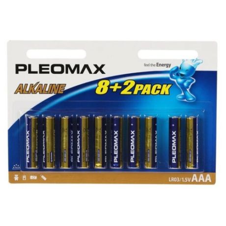 Батарейка Pleomax Alkaline LR03 (AAA), 2 шт.