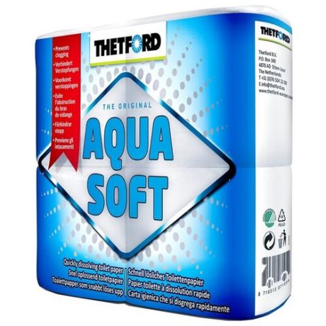 Туалетная бумага Thetford The Original Aqua Soft белая двухслойная 4 рул.