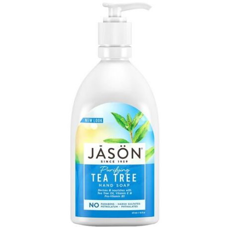 JASON Мыло жидкое Purifying tea tree hand soap, 473 мл