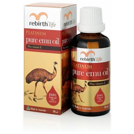 Rebirth Platinum Pure Emu Oil Чистое масло Эму для лица и тела, 50 мл