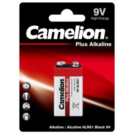 Батарейка Camelion Plus Alkaline 6LR61, 1 шт.