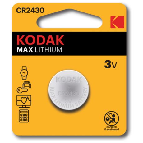 Батарейка Kodak Max Lithium CR2430, 1 шт.