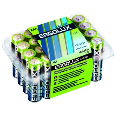 Батарейка Ergolux Alkaline AAA, 24 шт.