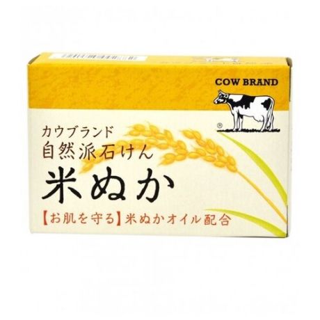 Cow Brand Мыло кусковое с рисовыми отрубями, 100 г