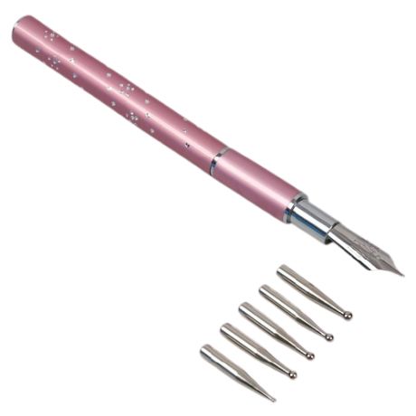 Ручка-перо со сменными дотс-насадками Queen fair розовый розовый