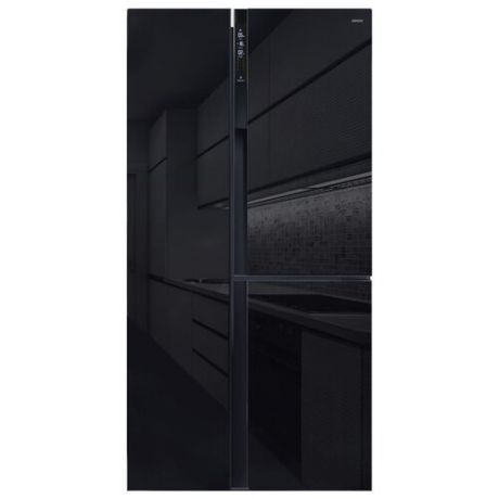 Холодильник Side by Side GINZZU NFK-475, SbS черный