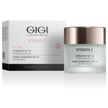 Gigi Vitamin E Hydratant SPF20 for oily & large pore skin Увлажняющий крем для комбинированной и жирной кожи лица, 50 мл