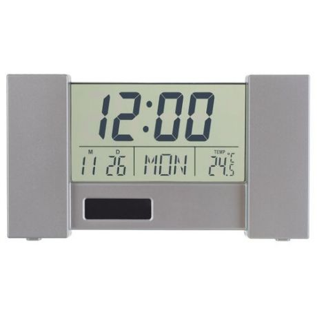 Часы с термометром Perfeo CITY (PF-S2056), серебристый