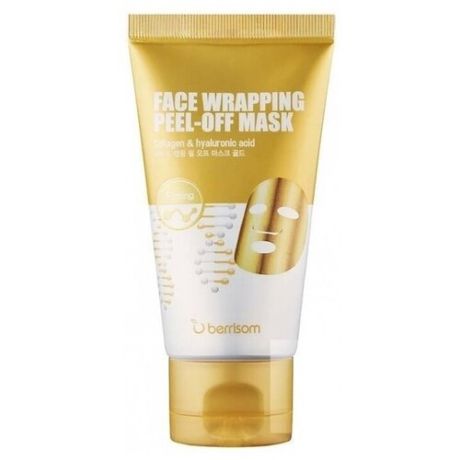 Berrisom Face Wrapping Peel Off Pack Gold маска-пленка восстанавливающая, 50 мл