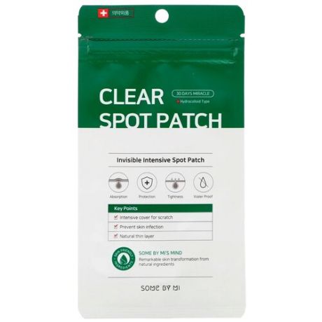 Some By Mi Патчи на проблемные участки кожи 30 Days Miracle Clear Spot Patch, 18 шт.
