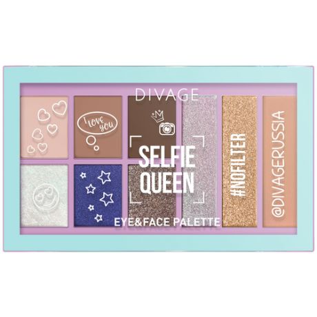 DIVAGE Палетка для макияжа глаз и лица Selfie Queen