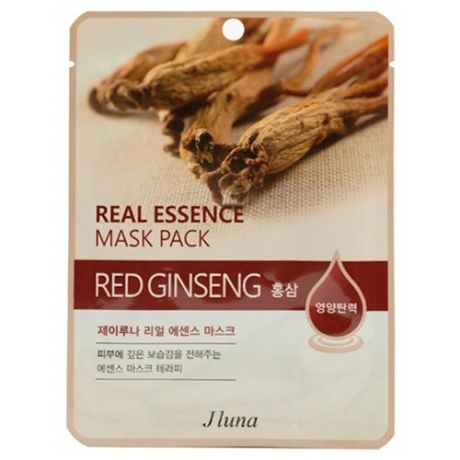 Маска тканевая Juno J luna Red Ginseng с красным женьшенем для лица, 25 мл