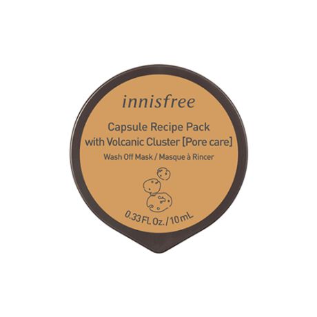 Innisfree капсульная ночная маска Capsule Recipe Sleeping Pack Volcanic с вулканическим пеплом, 10 мл