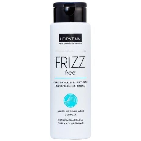 LORVENN крем-кондиционер Frizz Free увлажняющий для непослушных вьющихся-окрашенных волос, 300 мл
