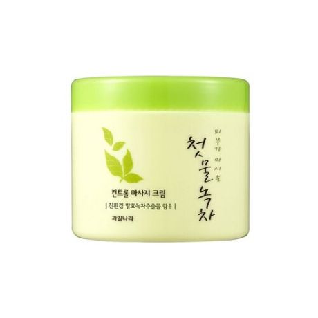 Welcos Green Tea Control Massage Cream Массажный крем для лица, 300 г