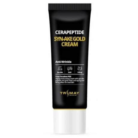 Trimay Cerapeptide Syn-Ake Gold Cream Омолаживающий крем для лица с керамидами и змеиным пептидом, 50 мл