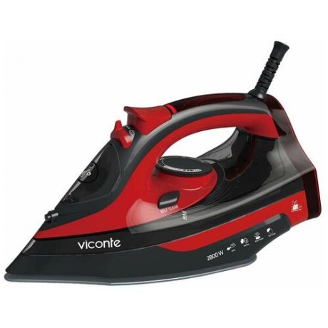 Утюг Viconte VC-4306 (2020), черный/красный
