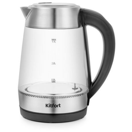 Чайник Kitfort КТ-6107, серебристый