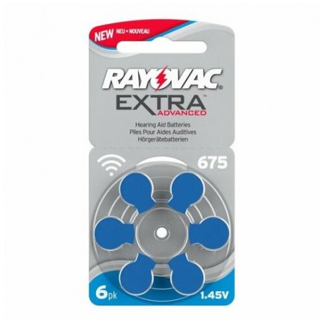 Батарейка RAYOVAC Extra ZA675, 6 шт.