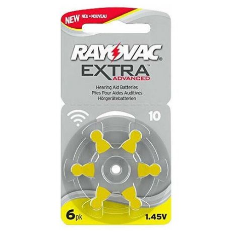 Батарейка RAYOVAC Extra ZA10, 6 шт.