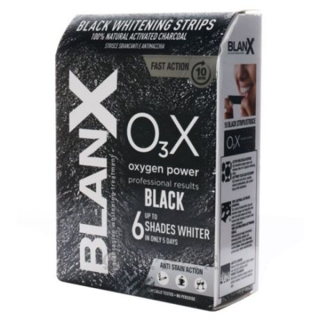 BlanX отбеливающие полоски O3X Whitening Strips Black, 10 шт.