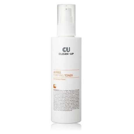 CU Skin Очищающий тонер CLEAN-UP AV Free Purifying Toner, 180 мл