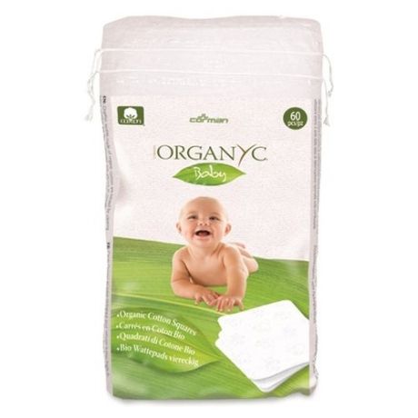 Ватные подушечки Organyc Baby из органического хлопка, 60 шт.