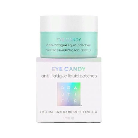 BEAUTIFIC Жидкие патчи для глаз гидрогелевые, увлажнение с гиалуроновой кислотой и кофеином Eye Candy Anti-fatigue Liquid Patches