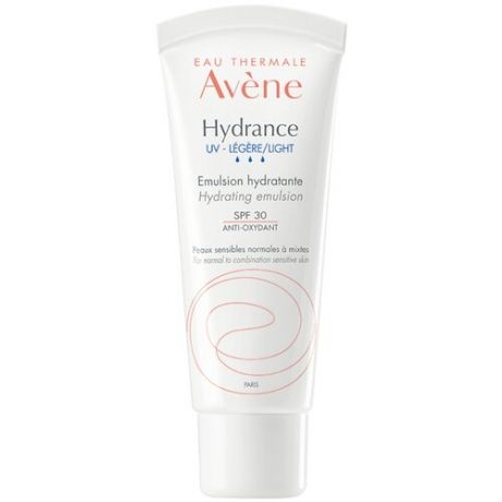 AVENE Hydrance UV30 Legere Hydrating Emulsion увлажняющая эмульсия для нормальной и комбинированной кожи лица, 40 мл