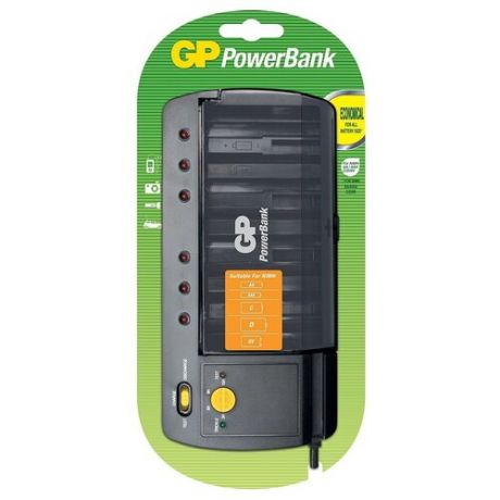 Зарядное устройство универсальное GP PB320 АА, ААА, С(R14), D(R20), MN1604 (крона) без аккумуляторов