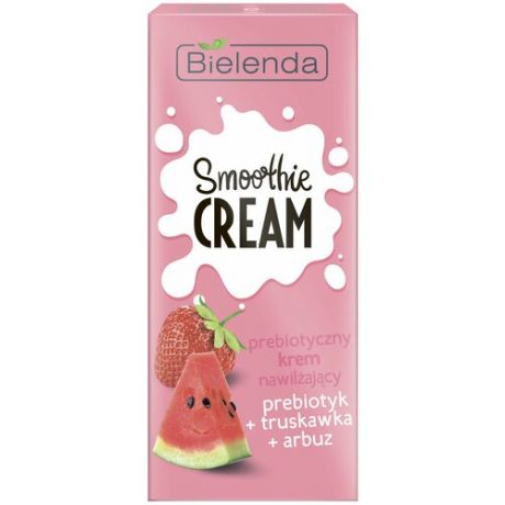 Bielenda Smoothie Cream Увлажняющий крем для лица Пребиотик+Клубника+Арбуз, 50 мл