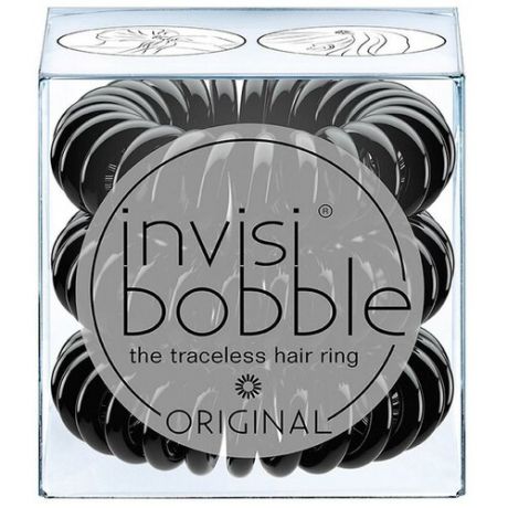 Invisibobble Резинка-браслет для волос ORIGINAL True Black (с подвесом)