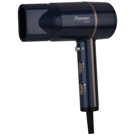Фен для волос Pioneer HD-1800 с магнитной насадкой-концентратором, 2 скорости, 3 температурных режима, 2000 Вт